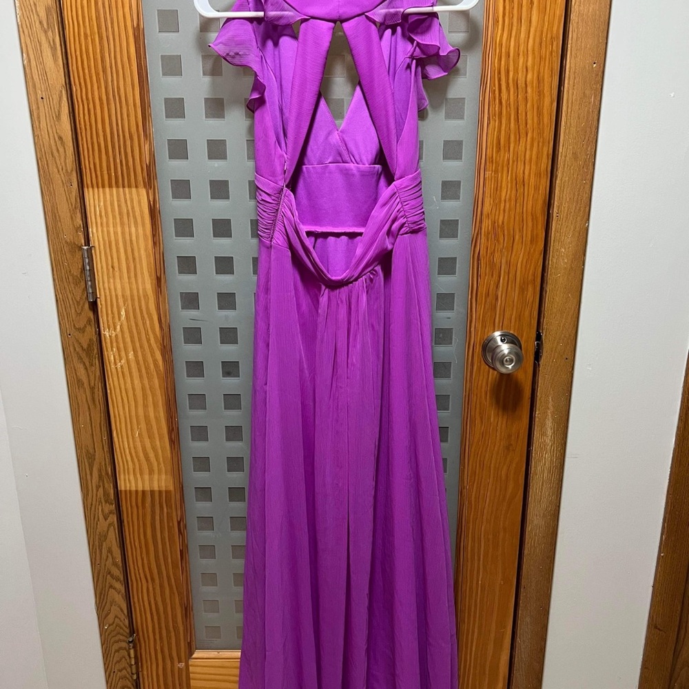 Long Purple Open Back Dress Size 6